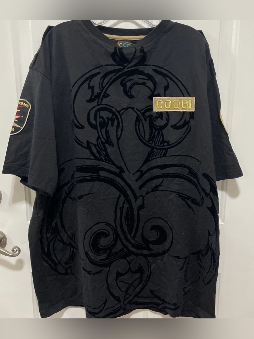 Coogi Men’s Shirt  Size XXL Black 100 % Cotton